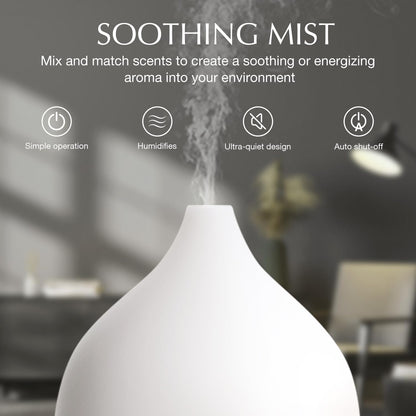 SALKING Essential Oil Diffuser, 100ml Small Aromatherapy Ultrasonic Cool Mist Humidifier with Warm White Lights, Auto Shut-Off Function, for Office Home