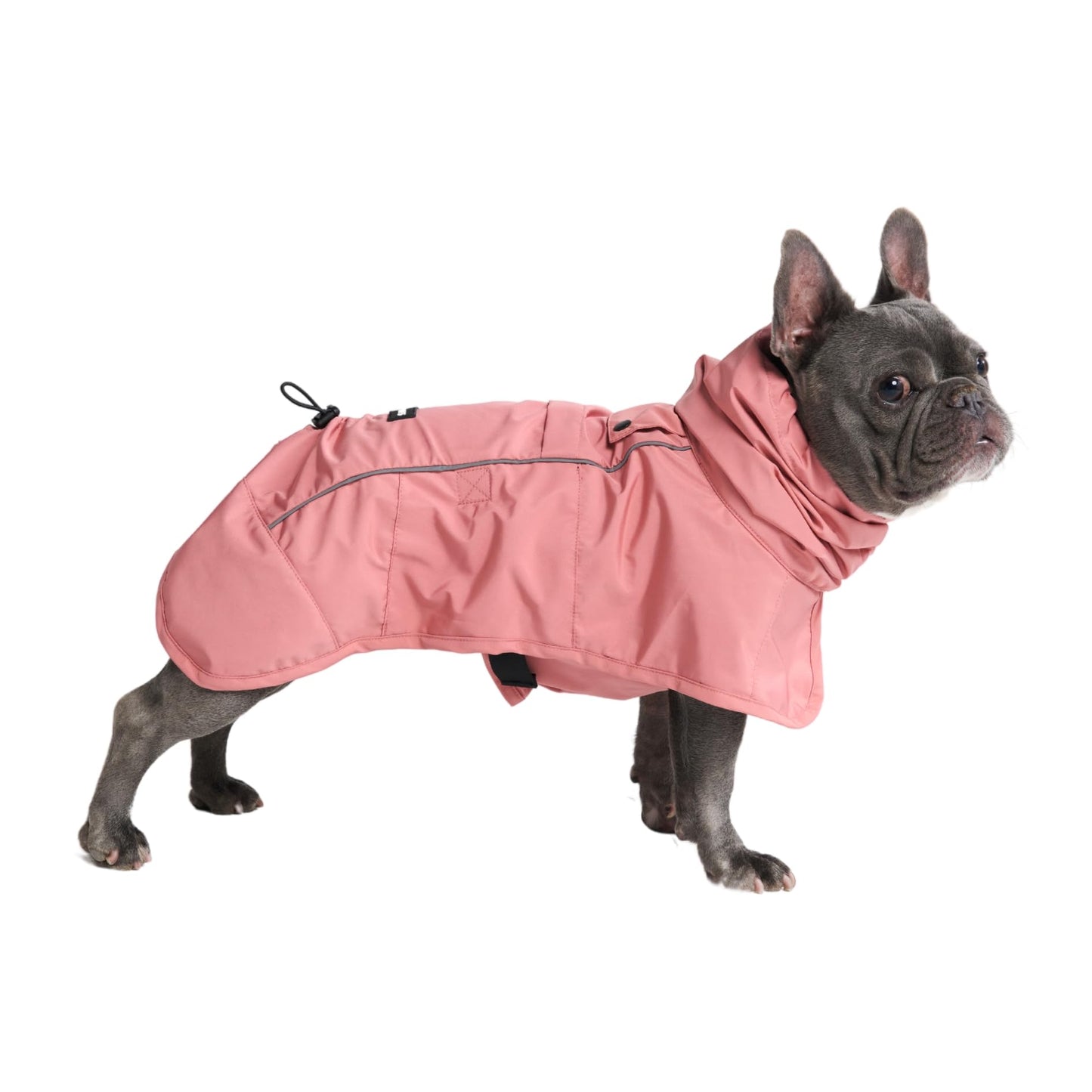 Spark Paws Dog Raincoat, Waterproof Windproof Rain Jacket, For Small Medium Large Extra Large Dogs, Reflective Breathable Full-body Coverage Dry Suit - Sea Pink, 2XL