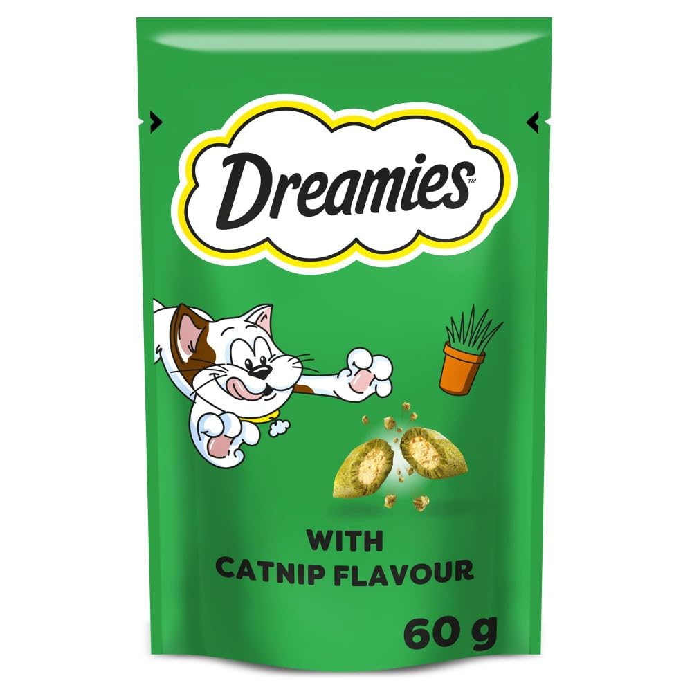 DREAMIES - Cat Treats - 12 x 60g - Multipack Biscuits - Variety Snack Box - 12 Pouches
