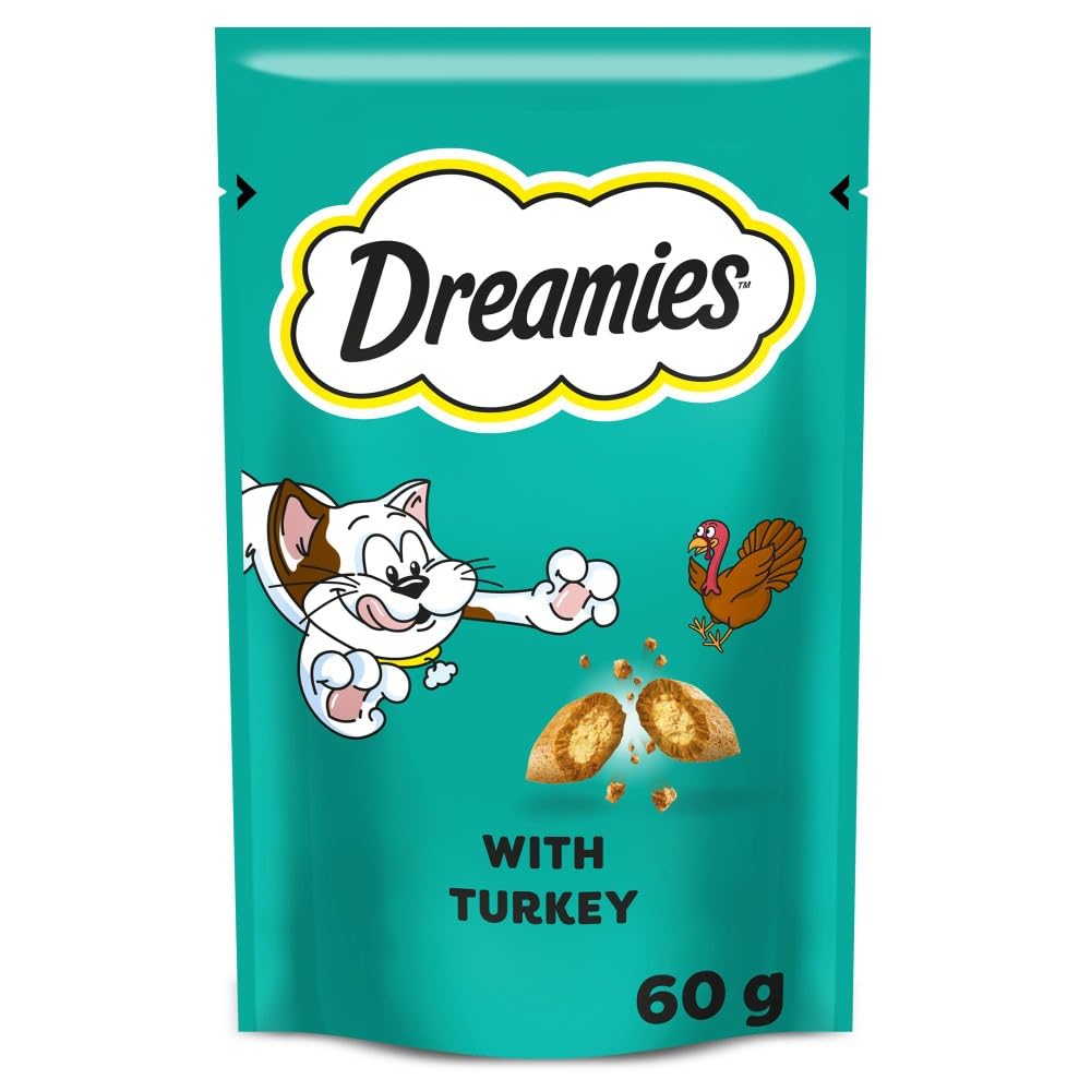 DREAMIES - Cat Treats - 12 x 60g - Multipack Biscuits - Variety Snack Box - 12 Pouches