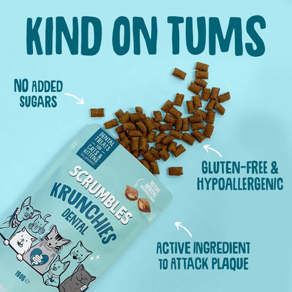 Scrumbles • Wet Cat Pouches • Gravy Fish • Hypoallergenic • All Lifestages • 2x Chicken with Tuna • 3x Chicken with Cod • 2xChicken with Salmon • 8 Pouches (85g) • 80%+ Meat • Prebiotics