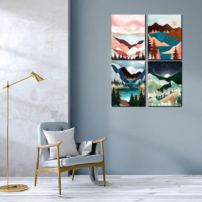 5D Diamond Painting Kits for Adults 4 PCS Turtle Wall Art