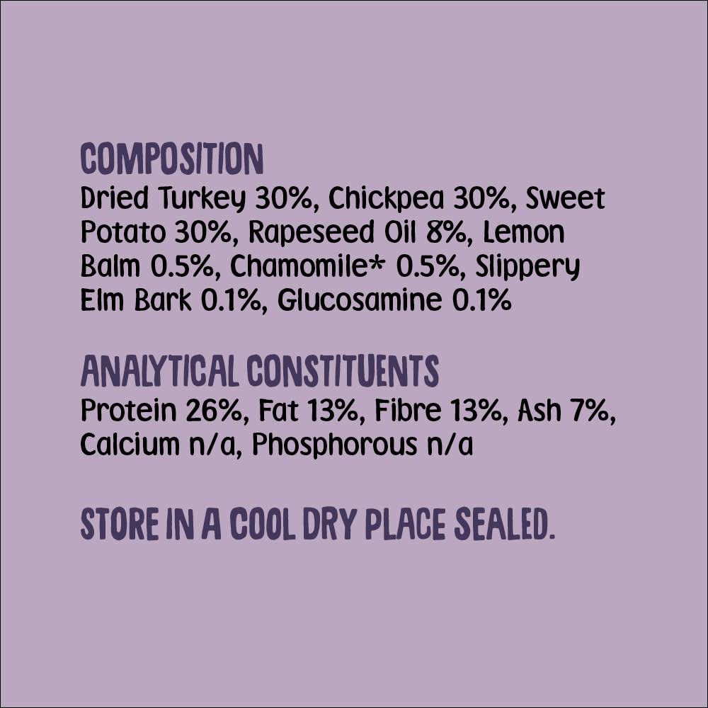 Scrumbles • Dog Treats • Hypoallergenic • Calming • All Lifestages • Turkey • 100g Bag • Gut Friendly Prebiotics • No Added Sugar