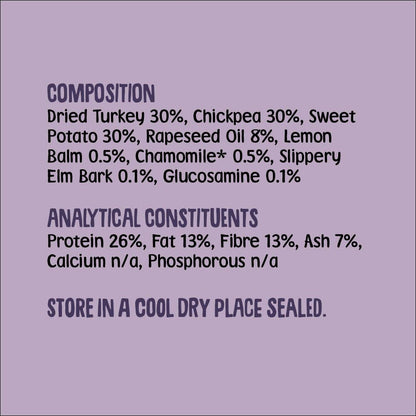 Scrumbles • Dog Treats • Hypoallergenic • Calming • All Lifestages • Turkey • 100g Bag • Gut Friendly Prebiotics • No Added Sugar