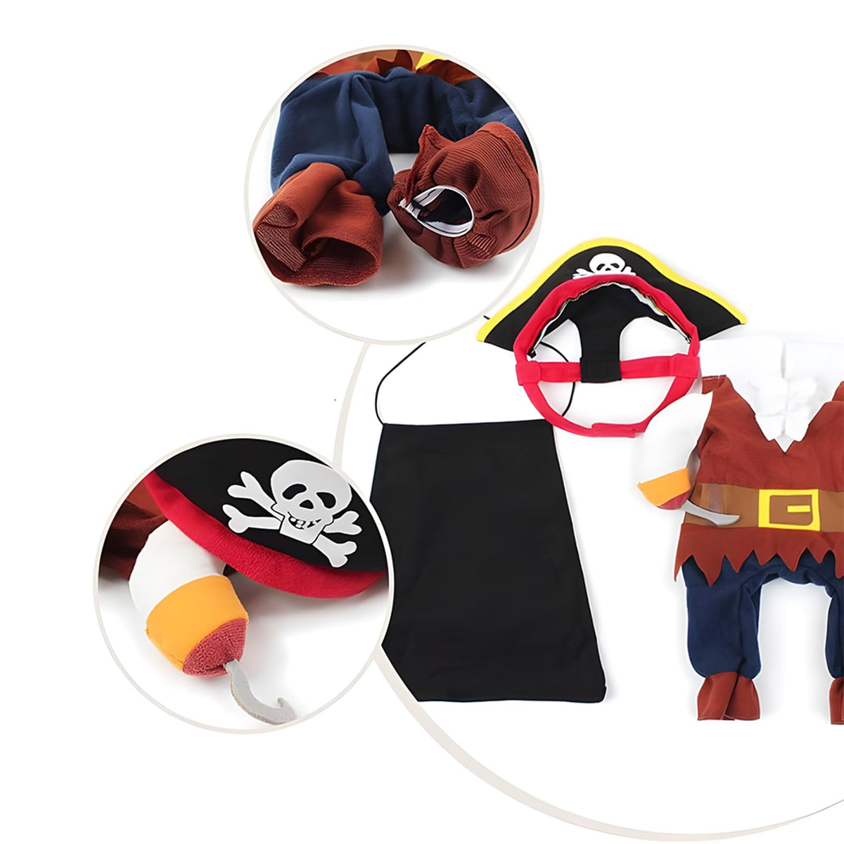 DELIFUR Dog Chucky Costume Pet Halloween Clothes Cat Cosplay Party Suit Funny Dog Costume Small to Large Dogs(S)