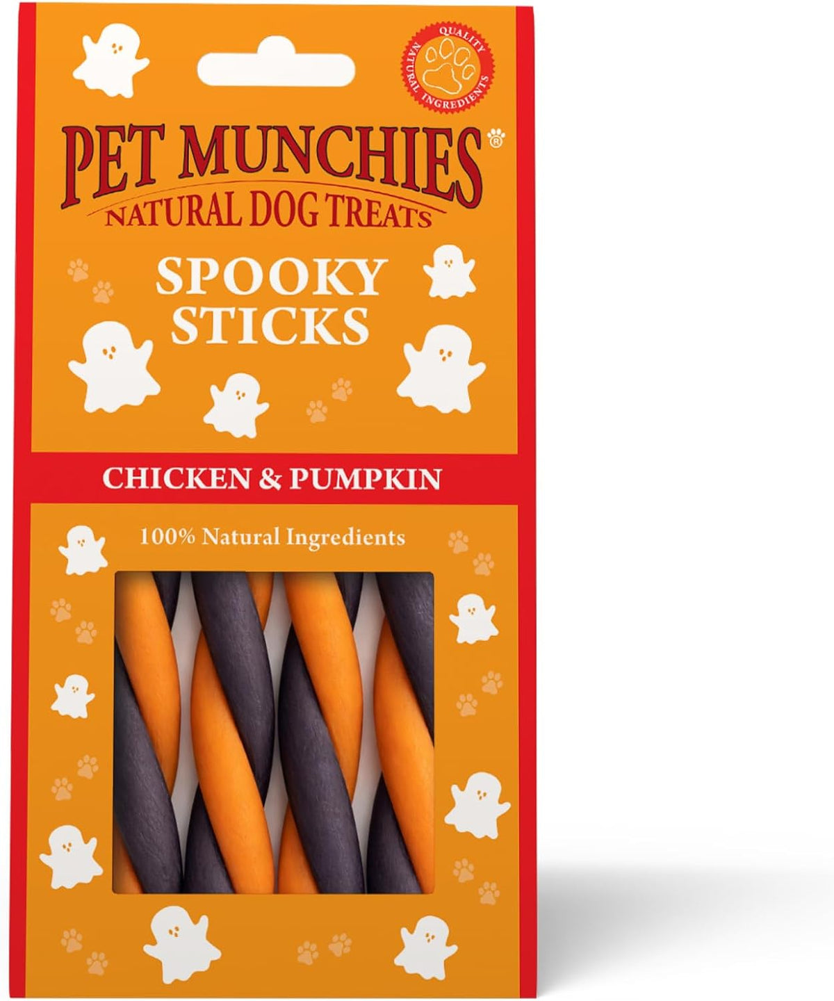 Pet Munchies Spooky Sticks with Chicken & Pumpkin, Halloween Dog Treats, 70g Pack