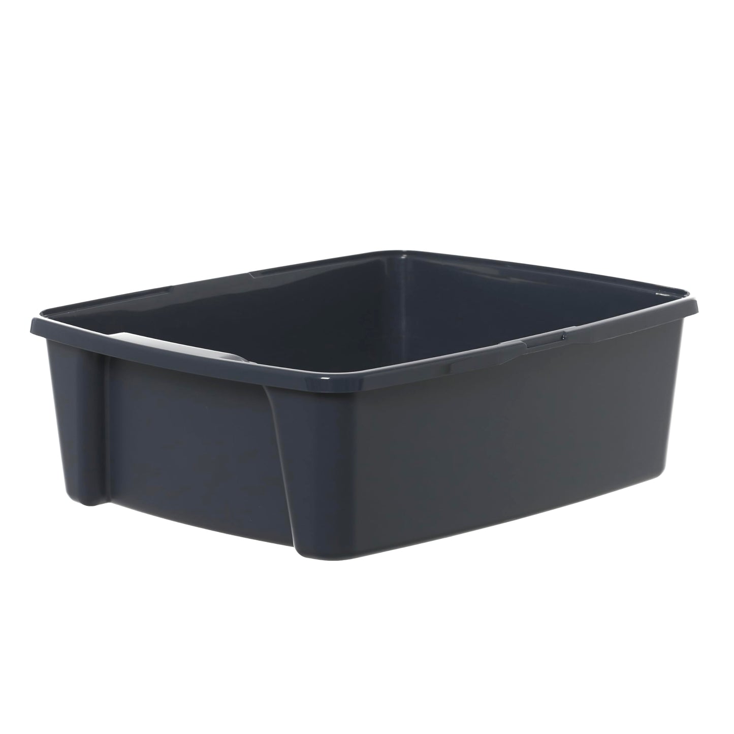 Iris Ohyama Cat Litter Tray with Scoop, Grey, Easy to Clean, Cat Litter Box, Detachable Spill Preventing Walls, For Kittens, Adult Cats, Rabbits, BPA Free, Open Top, Modern, CLH-12