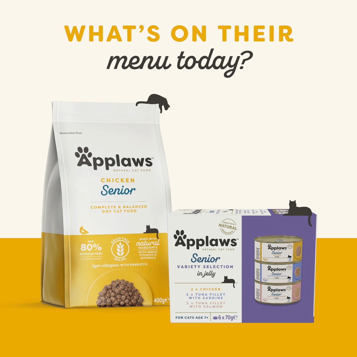 Applaws 100% Natural Wet Cat Food, Pouch Multipack Tuna Selection in Broth, 70 g (12 x 70 g Pouches)