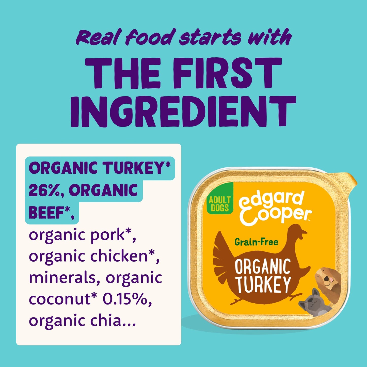 Edgard Cooper Grain-Free Wet Dog Food for Adult Dogs, (11 x 150g), Natural Dogs Food in Cup with Fresh Meat & Amino Acids, Gluten-Free, High Protein