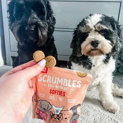 Scrumbles • Dog Treats • Hypoallergenic • Calming • All Lifestages • Turkey • 100g Bag • Gut Friendly Prebiotics • No Added Sugar