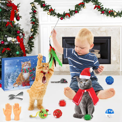 iZoeL Cat Advent Calendar 2026 Christmas Interactive Toys Indoor Cat Lover