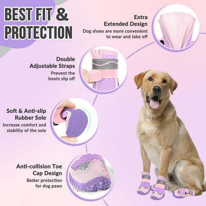 Breathable Dog Boots Paw Protector 2pcs