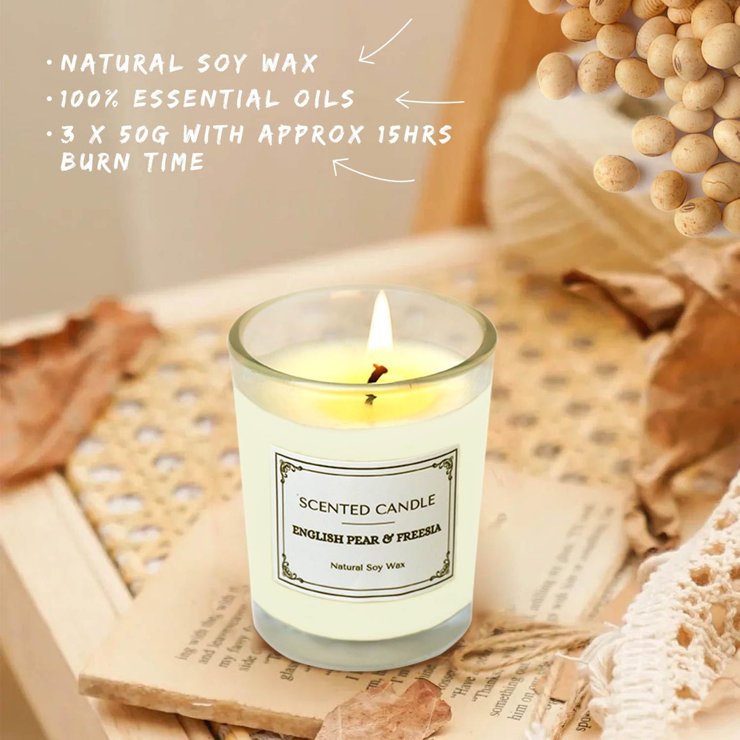 Candles Gifts for Women, Scented Candles Gift Sets, Perfect for Birthdays, Valentine's Day, Mother's Day, Christmas, Yoga, Spa