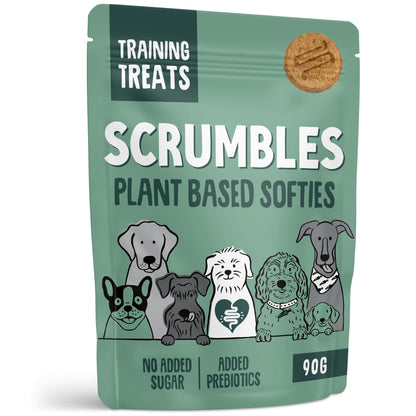 Scrumbles • Dog Treats • Hypoallergenic • Calming • All Lifestages • Turkey • 100g Bag • Gut Friendly Prebiotics • No Added Sugar
