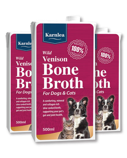 Chicken Bone Broth for Dogs & Cats - Free Range | 100% Real & Natural Liquid Bone Broth for Pets | High in Collagen & Protein for Healthy Joints, Gut, Digestion, Skin & Sickness Recovery