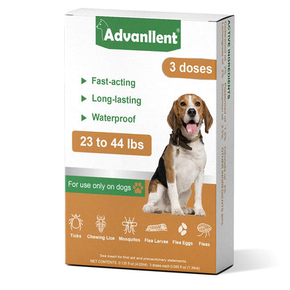 Natural Spot On Flea & Tick Treatment for Medium Dogs 3 Pipettes