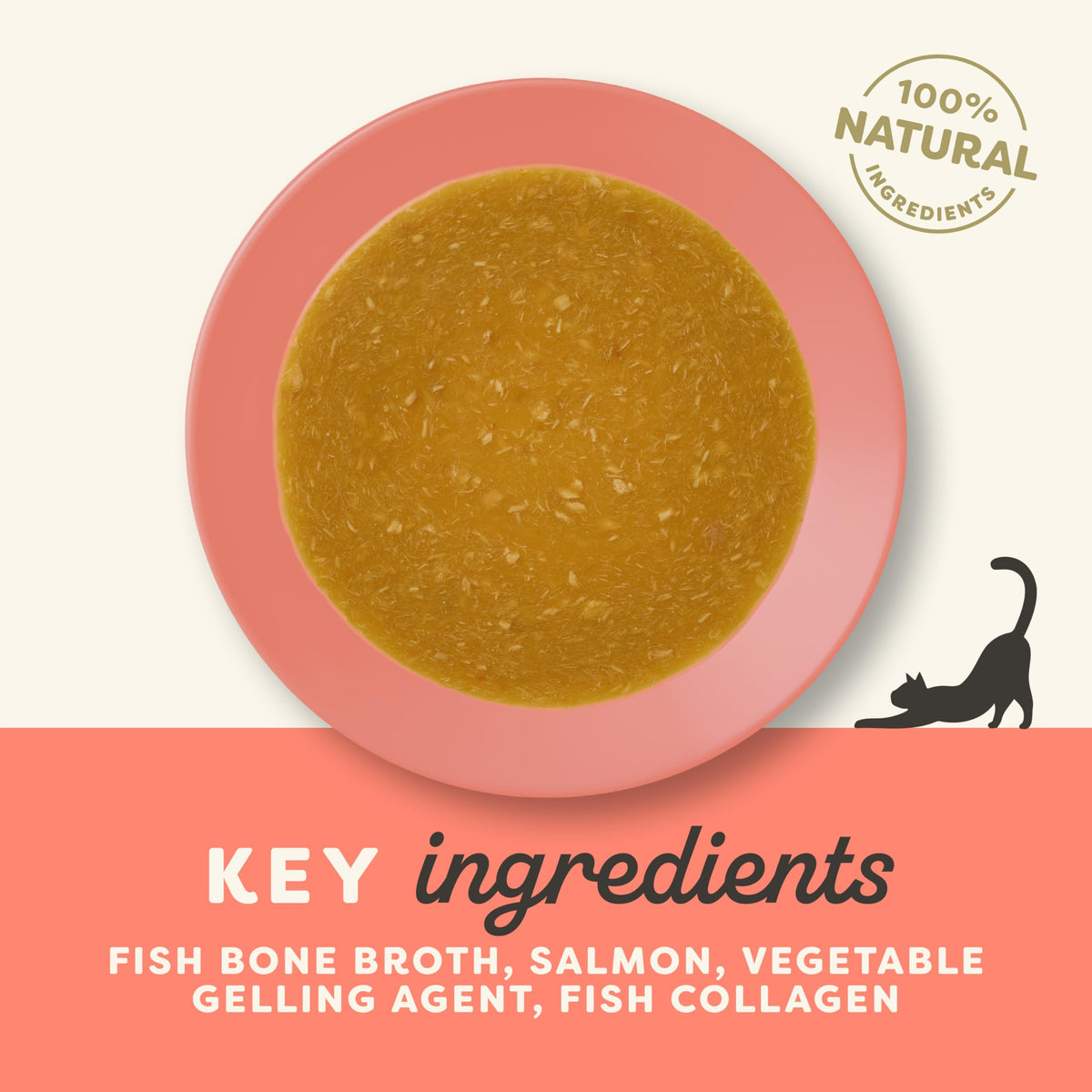 Applaws Natural Cat Food Toppers, Fish Bone Broth Pouches - 4 x 85g