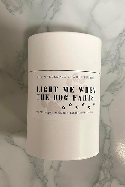 Dog Fart Buster Scented Soy Candle | Funny Pet Lover Gift | Vegan Home Fragrance | Gag Gift for Animal Parents | Novelty Odor Eliminator Candle - (Dog Farts)
