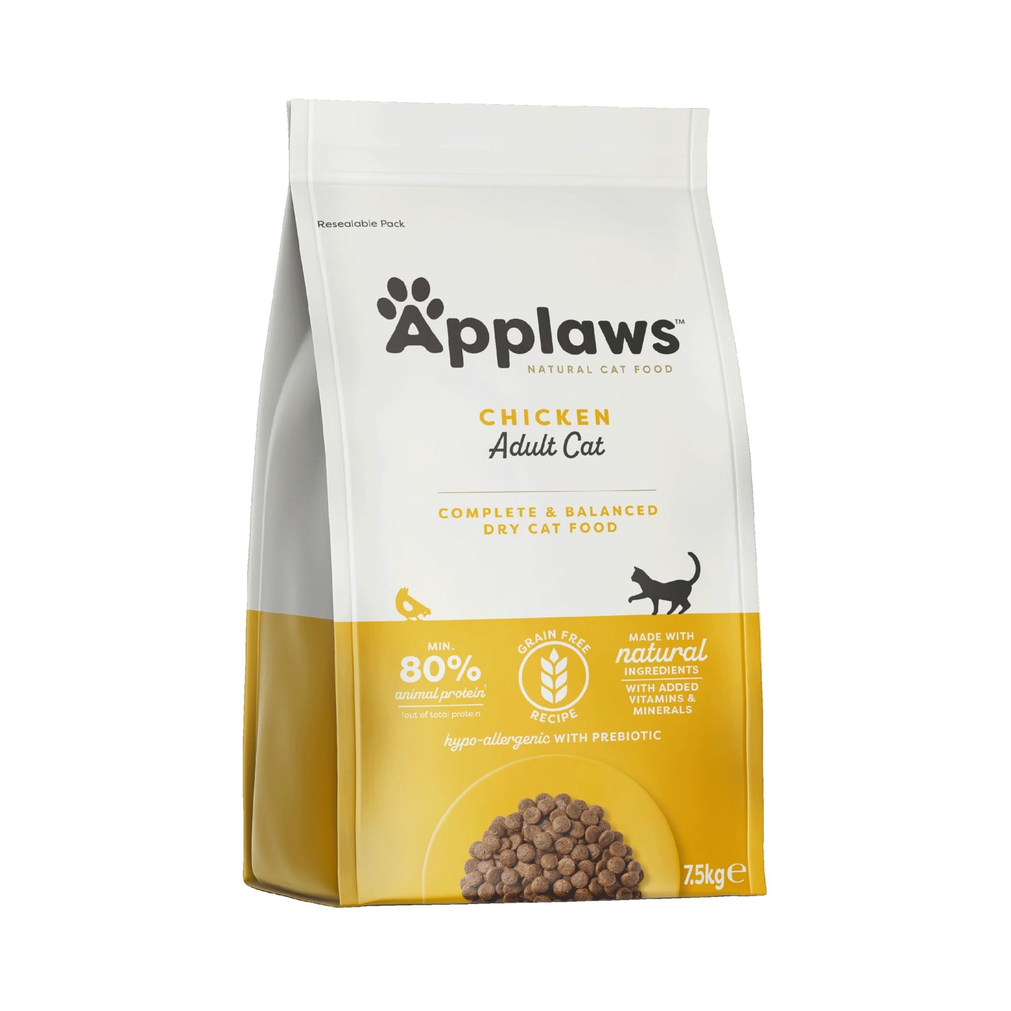Applaws Natural Complete Dry Food for Adult Cats, Chicken with Lamb Grain Free, 2kg Bag