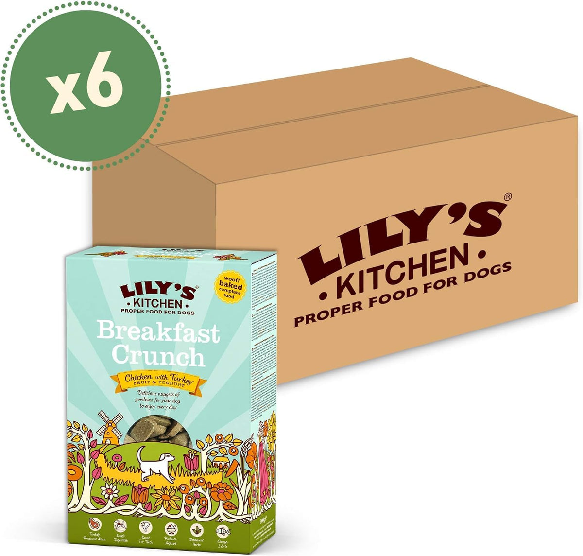 Lily's Kitchen Bedtime Biscuits - Complete Natural Dog Treats (8 x 80g)