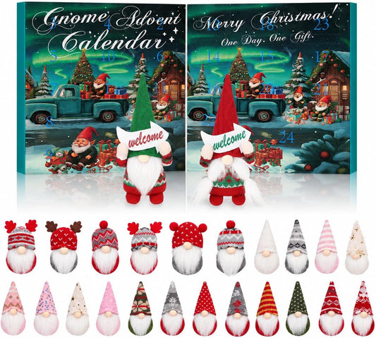 Advent Calendar 2026,Christmas Gnome Advent Calendar 2026 with 24 Gonks Decoration,24 Days Countdown Calendar,Christmas Tree Decorations,Xmas Ornaments Gonk Gifts