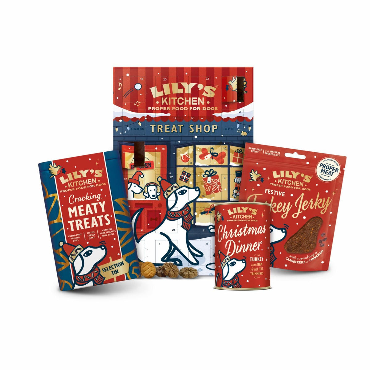 Lily's Kitchen Made with Natural Ingredients Christmas Advent Calendar Treats for Adult Dogs