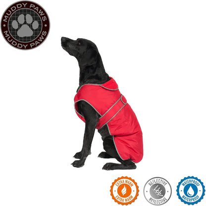 Ancol Muddy Paws All Weather Stormguard Coat . Poppy Red.Size Large ( Length 50cm, up to 79cm girth)