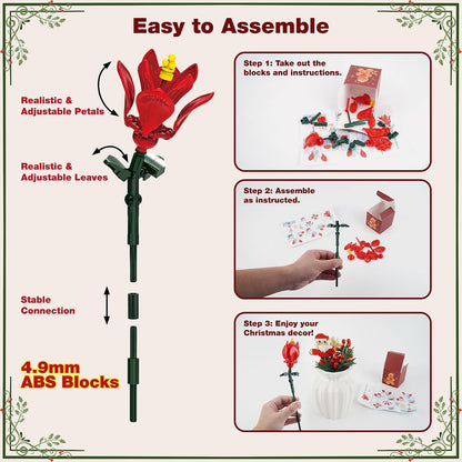 SANHSEHOME Flower Bouquet Advent Calendar 2026, 24-Day Christmas Countdown