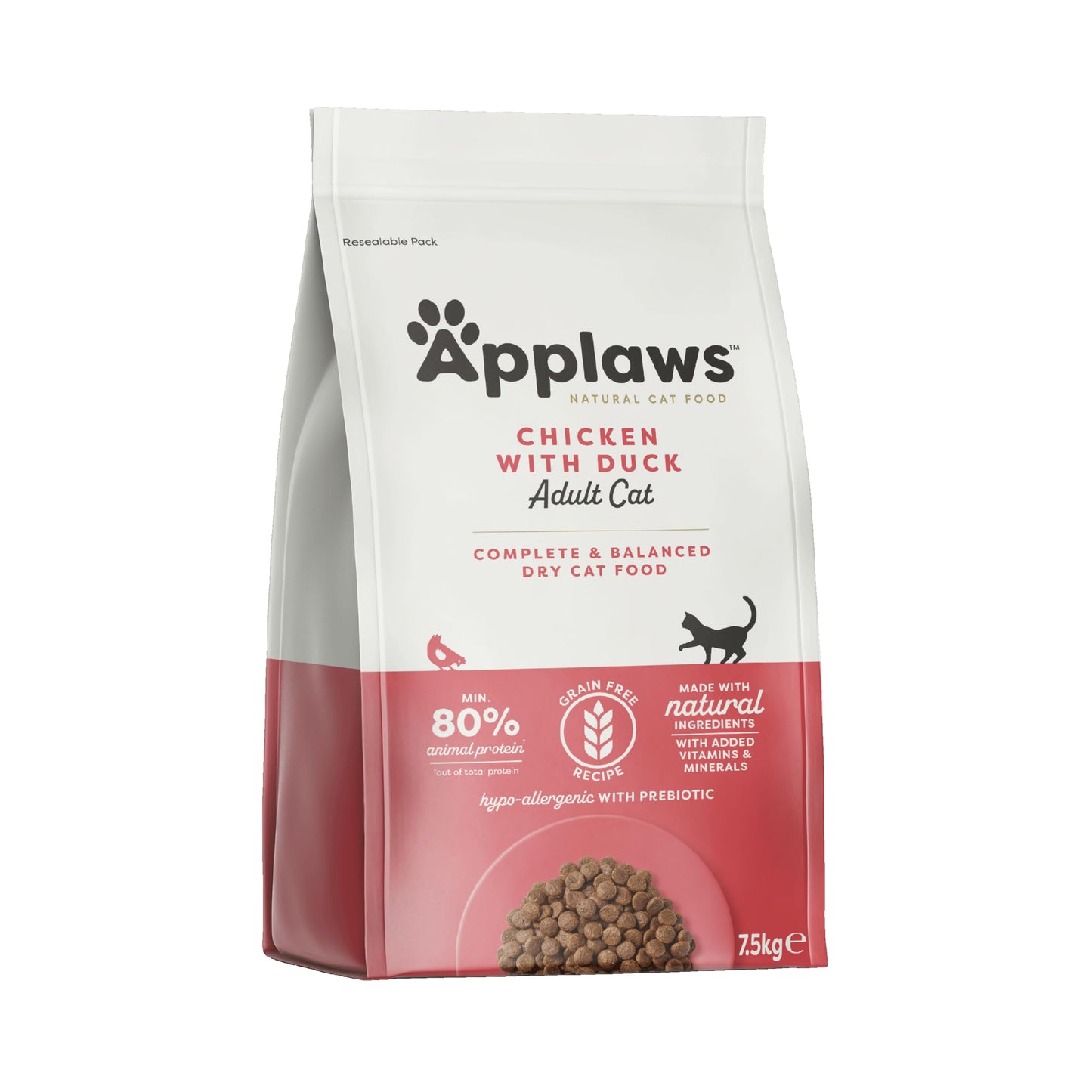 Applaws Natural Complete Dry Food for Adult Cats, Chicken with Lamb Grain Free, 2kg Bag