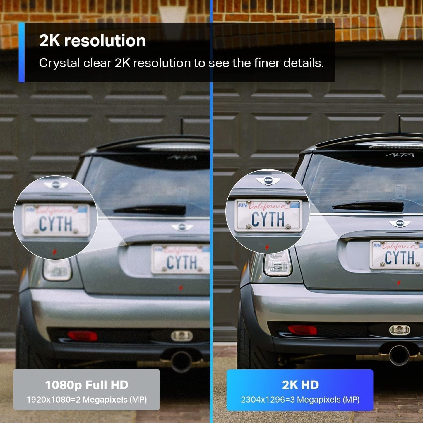 Tapo C211 2K 3MP Pan/Tilt Indoor Camera House Security Camera, WiFi Camera, No Monthly Fee, AI Detection, Dog Camera, Baby Camera Monitor, CCTV, 360° View, Night Vision, Works with Alexa & Google