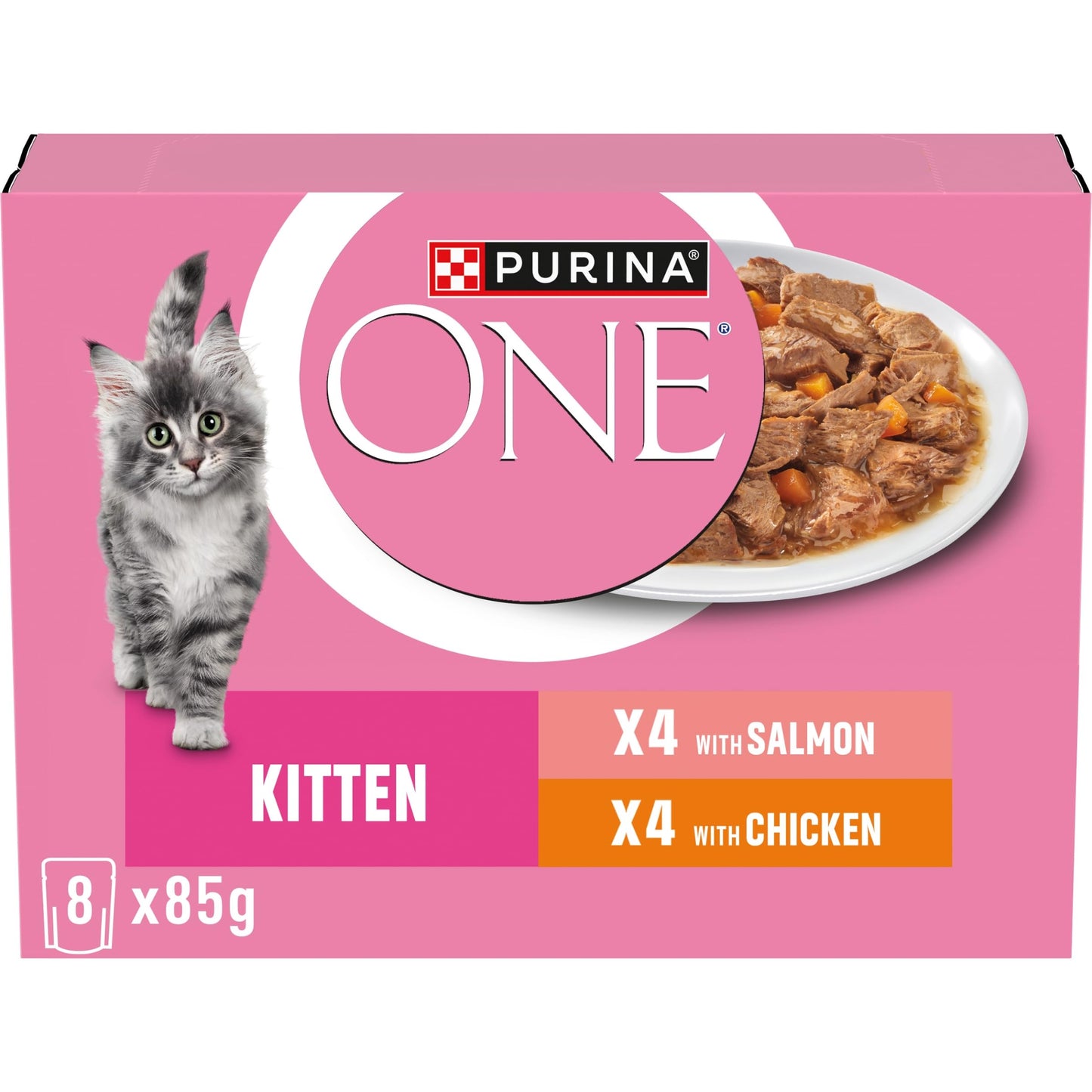 PURINA ONE Adult Cat Food Mini Fillets in Gravy 40 x 85g