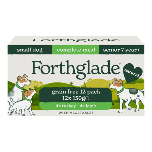 Forthglade Wet Dog Food Variety Pack - Small Dogs Grain Free, Hypoallergenic, Stomach Sensitive, Natural Ingredients, Chicken & Lamb with Veg