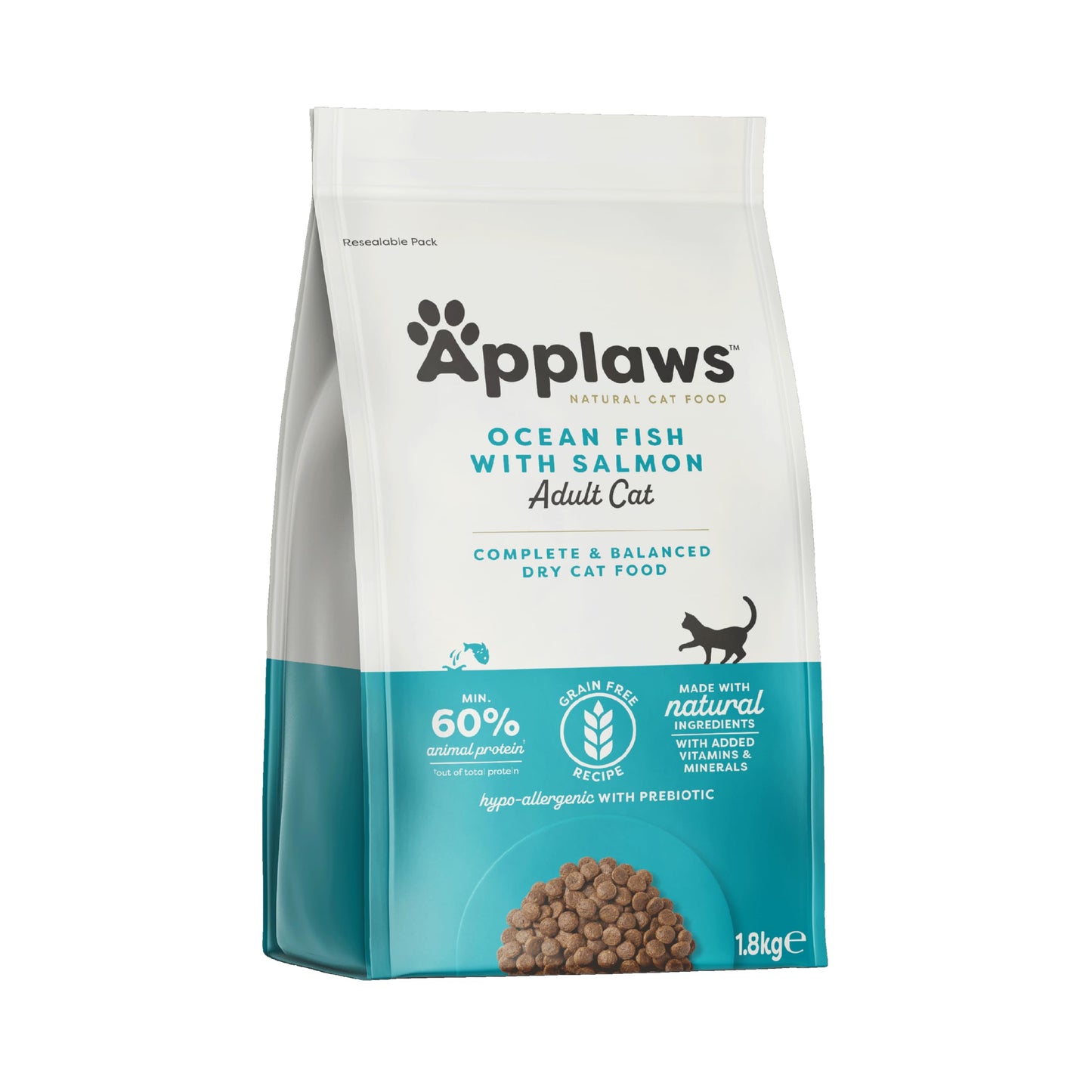 Applaws Natural Complete Dry Food for Adult Cats, Chicken with Lamb Grain Free, 2kg Bag