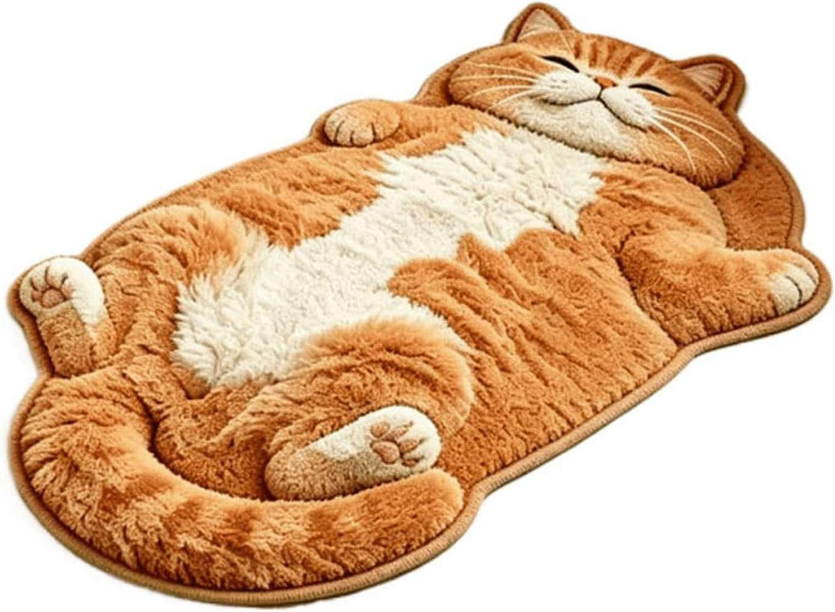 Fluffy Cat Shaped Rug 16 x 24 Inch
