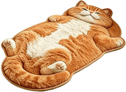 Fluffy Cat Shaped Rug 16 x 24 Inch