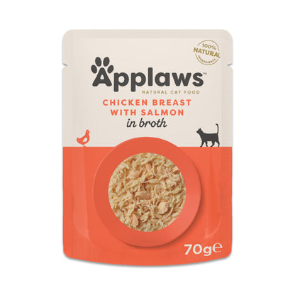 Natural Wet Cat Food Chicken Selection in Broth 12 x 70g Pouches