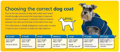 Ancol Muddy Paws All Weather Stormguard Coat . Poppy Red.Size Large ( Length 50cm, up to 79cm girth)