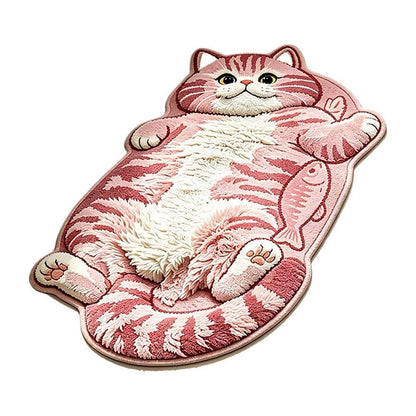Fluffy Cat Shaped Rug 16 x 24 Inch
