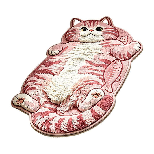 Fluffy Cat Shaped Rug 16 x 24 Inch