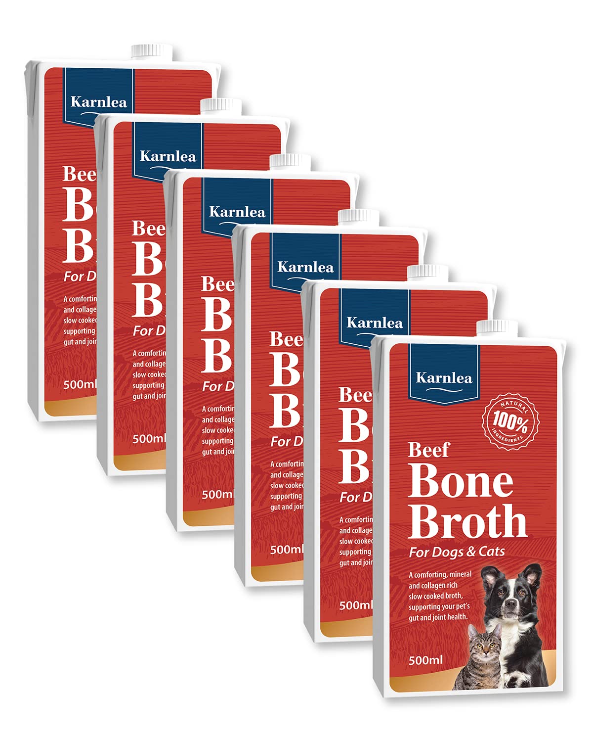 Chicken Bone Broth for Dogs & Cats - Free Range | 100% Real & Natural Liquid Bone Broth for Pets | High in Collagen & Protein for Healthy Joints, Gut, Digestion, Skin & Sickness Recovery