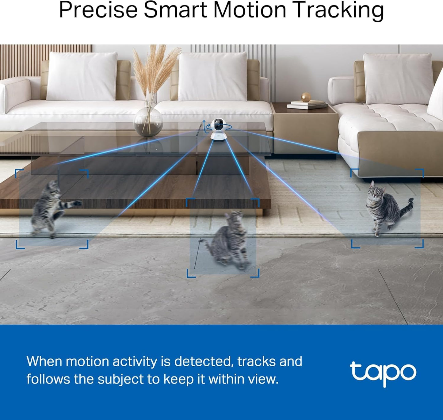 Tapo C211 2K 3MP Pan/Tilt Indoor Camera House Security Camera, WiFi Camera, No Monthly Fee, AI Detection, Dog Camera, Baby Camera Monitor, CCTV, 360° View, Night Vision, Works with Alexa & Google