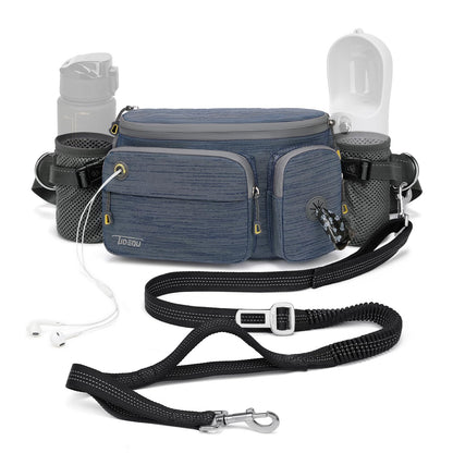 4-in-1 Hands-Free Dog Leash Waist Belt with Walking Bag
