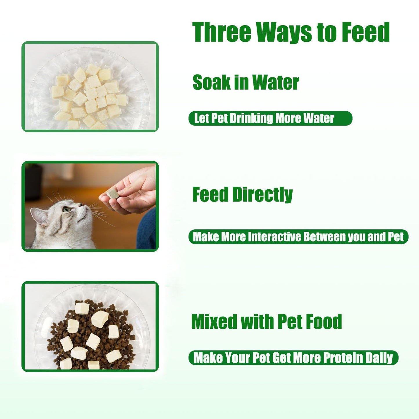 Freeze Dried Chicken Breast Cat Treats and Food 100g 100% Chicken Natural Grain Free Allergen-Free & Hypoallergenic Easy Digestion Nibbles Nutritious Cat, Kitten and Dog Snacks(Small-Sized Cube 10mm)