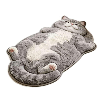 Fluffy Cat Shaped Rug 16 x 24 Inch