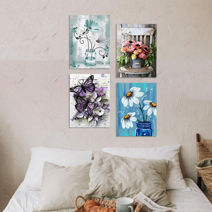 5D Diamond Painting Kits for Adults 4 PCS Turtle Wall Art