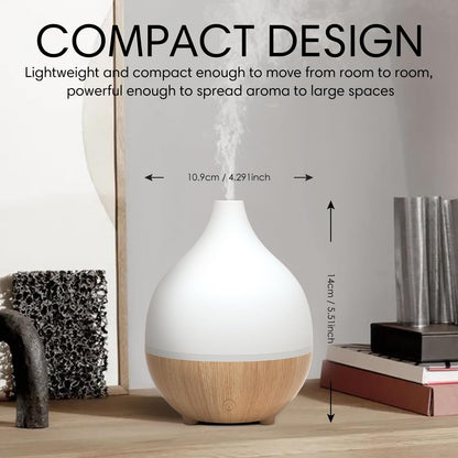 SALKING Essential Oil Diffuser, 100ml Small Aromatherapy Ultrasonic Cool Mist Humidifier with Warm White Lights, Auto Shut-Off Function, for Office Home