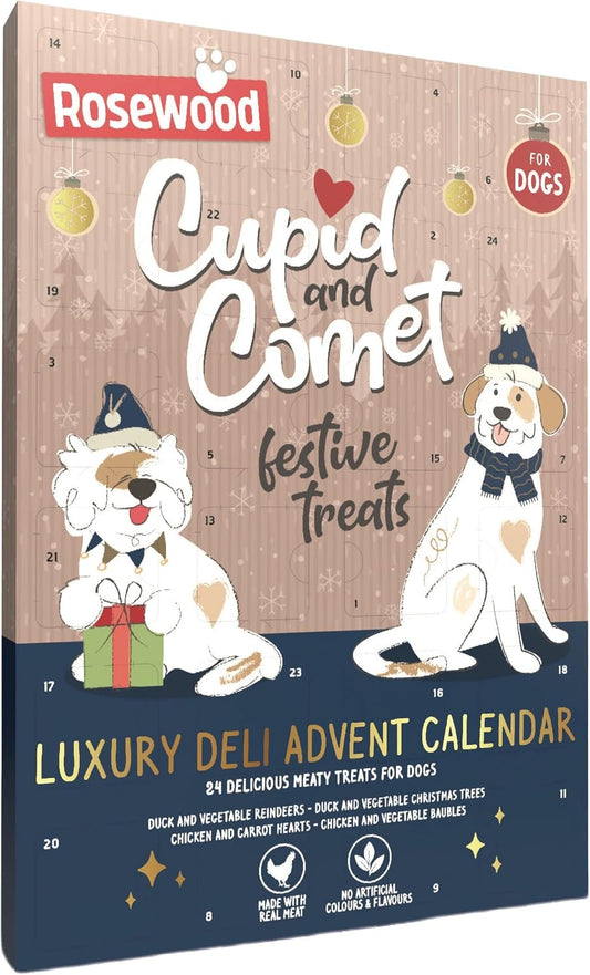 Rosewood Cupid & Comet Luxury Deli Dog Advent Calendar, Dog Treats