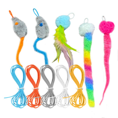 Interactive Rechargeable Cat Teaser Toy with Door Clip