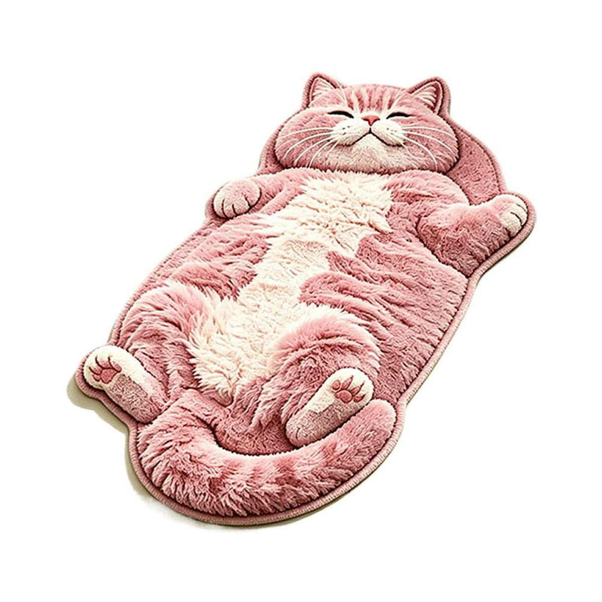 Fluffy Cat Shaped Rug 16 x 24 Inch