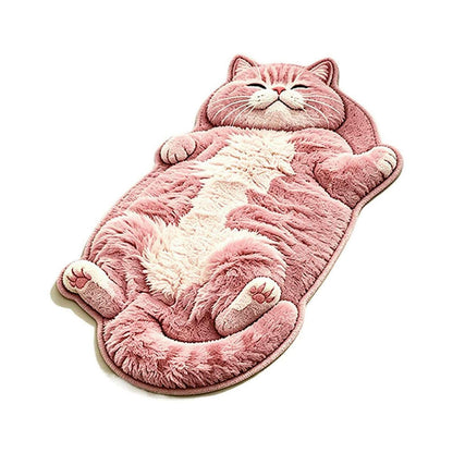 Fluffy Cat Shaped Rug 16 x 24 Inch